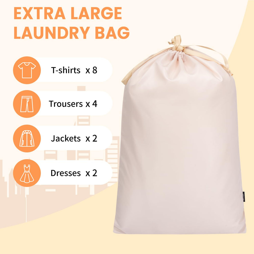 BAGAIL 8 Set Packing Cubes Luggage Packing Organizers for Travel Accessories-Cream