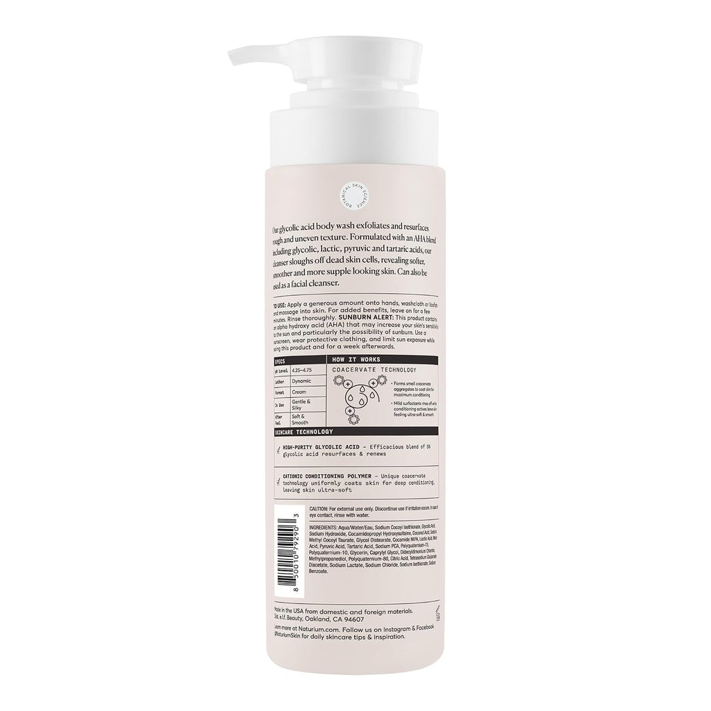Naturium The Smoother Glycolic Acid Body Wash, 16.9 fl oz
