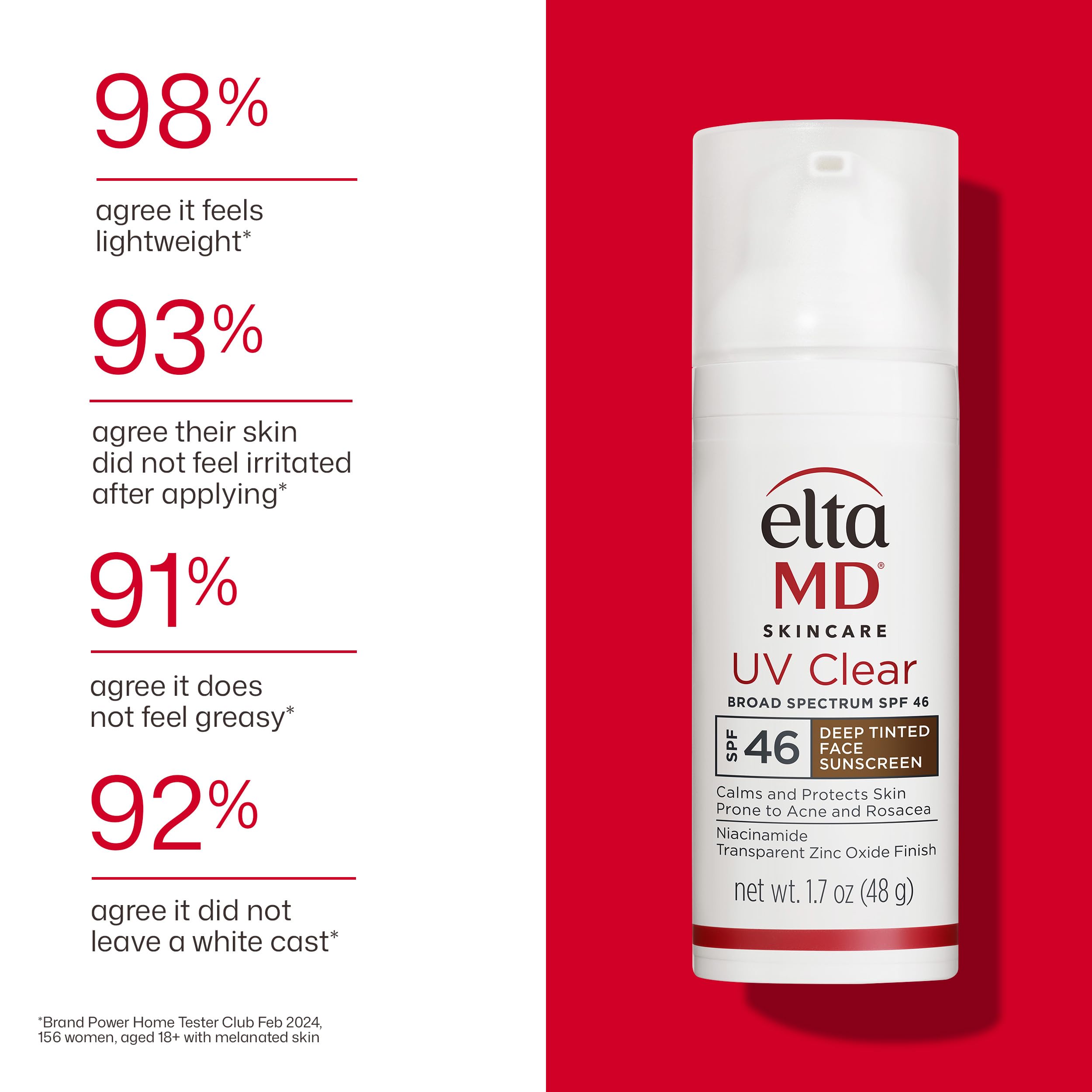 EltaMD UV Clear Face Sunscreen with Zinc Oxide, Oil-Free, SPF 46 and SPF 50
