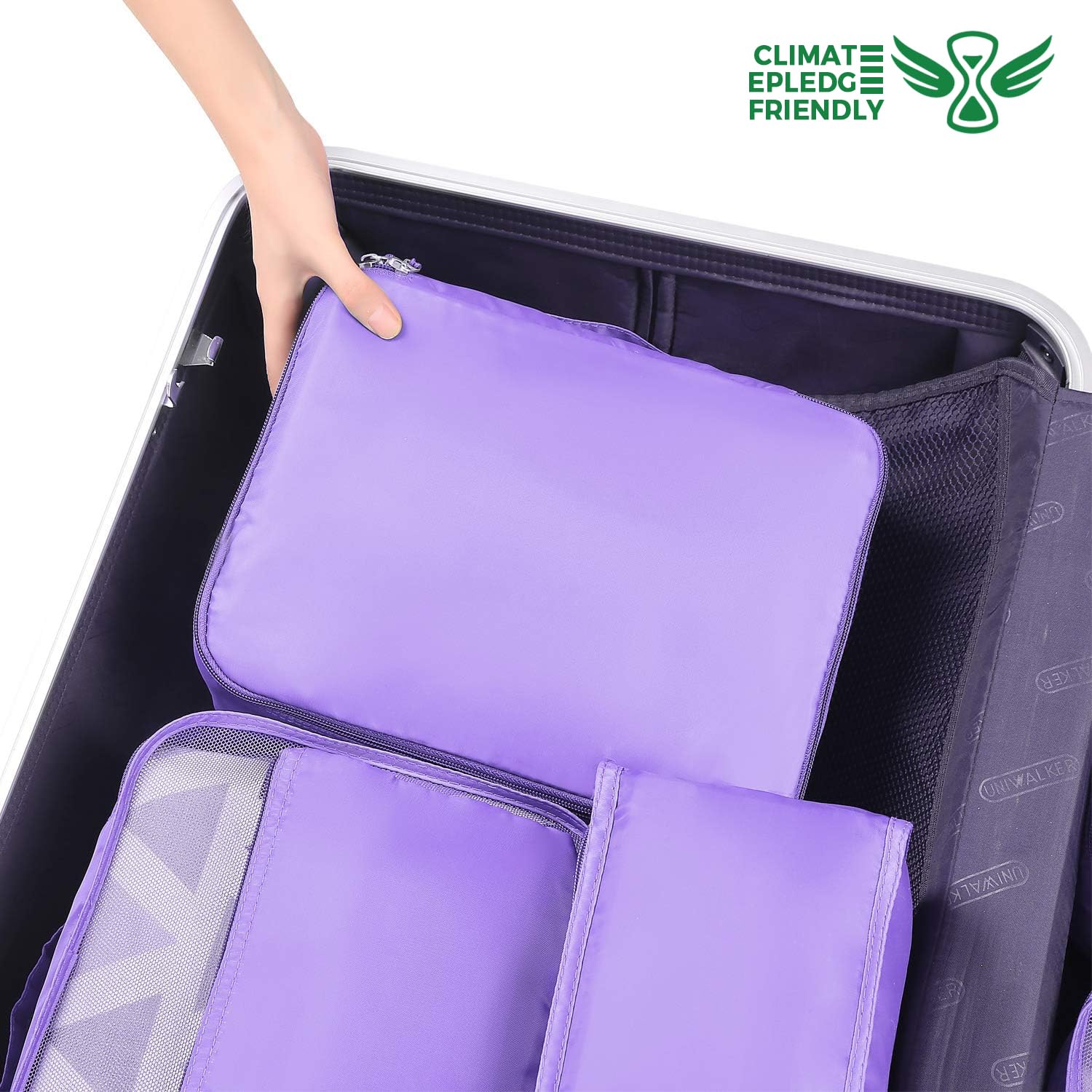 BAGAIL 8 Set Packing Cubes Luggage Packing Organizers for Travel Accessories-Cream