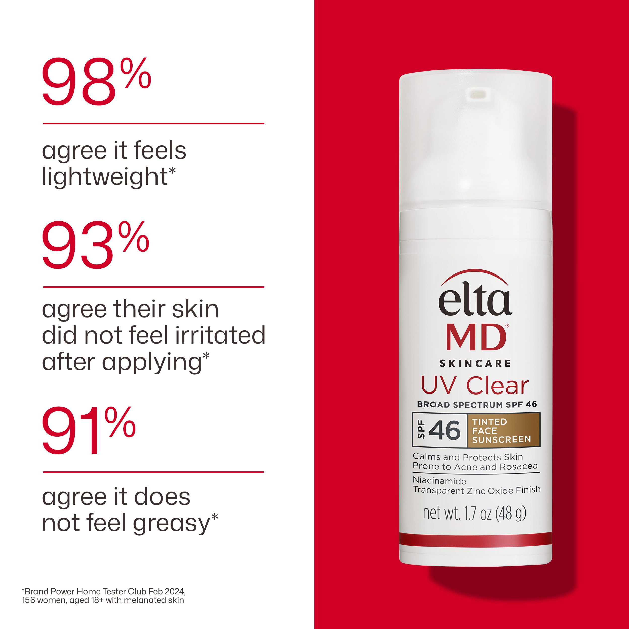 EltaMD UV Clear Face Sunscreen with Zinc Oxide, Oil-Free, SPF 46 and SPF 50
