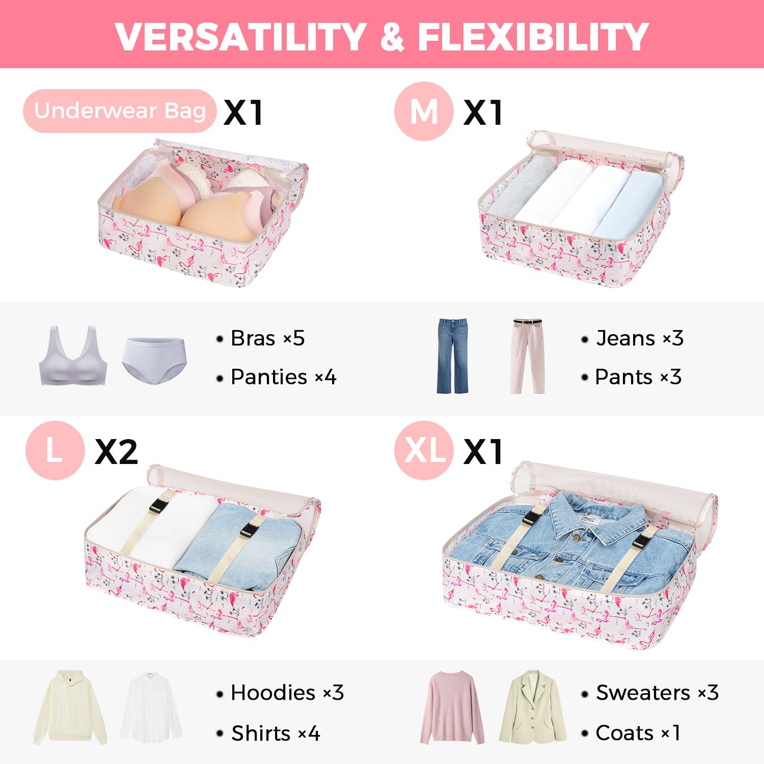 BAGAIL 8 Set Packing Cubes Luggage Packing Organizers for Travel Accessories-Cream
