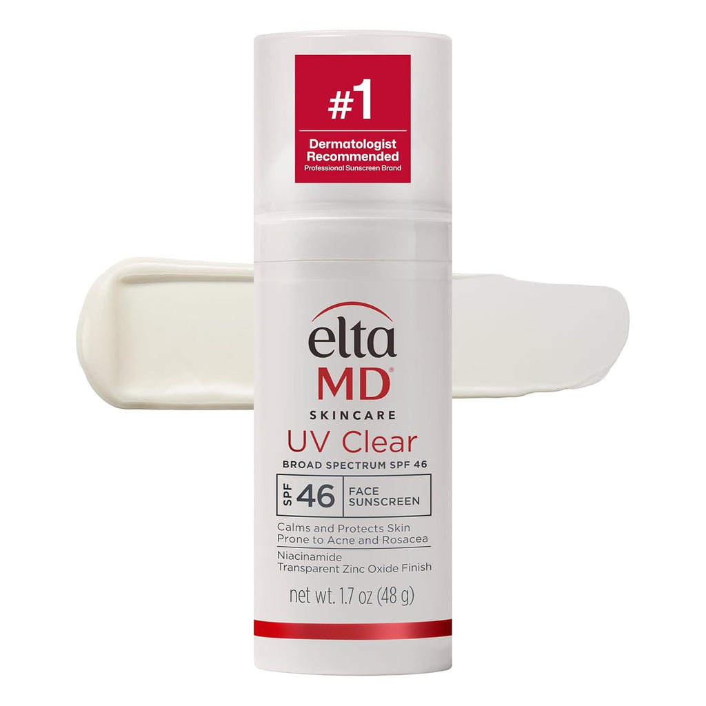 EltaMD UV Clear Face Sunscreen with Zinc Oxide, Oil-Free, SPF 46 and SPF 50
