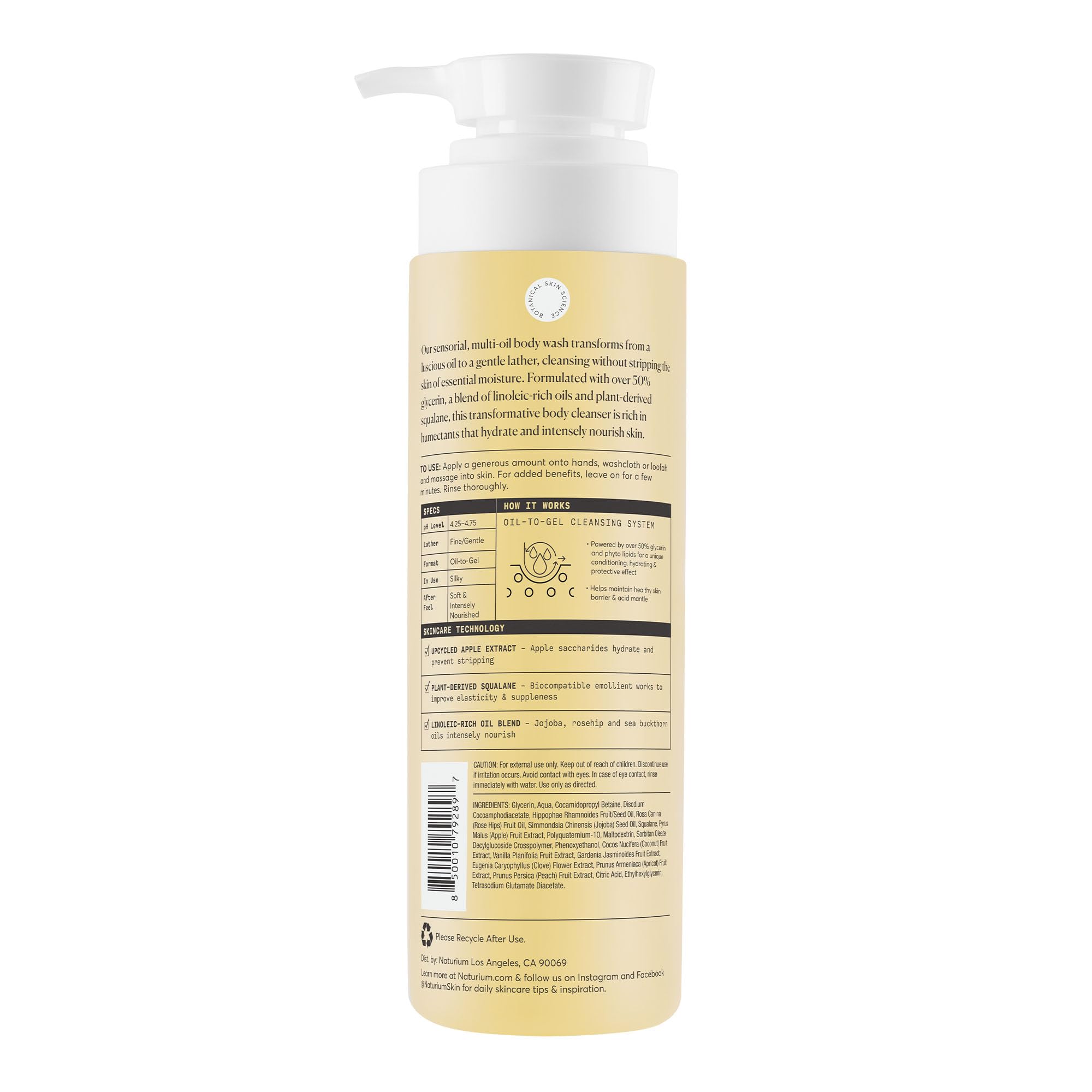 Naturium The Smoother Glycolic Acid Body Wash, 16.9 fl oz