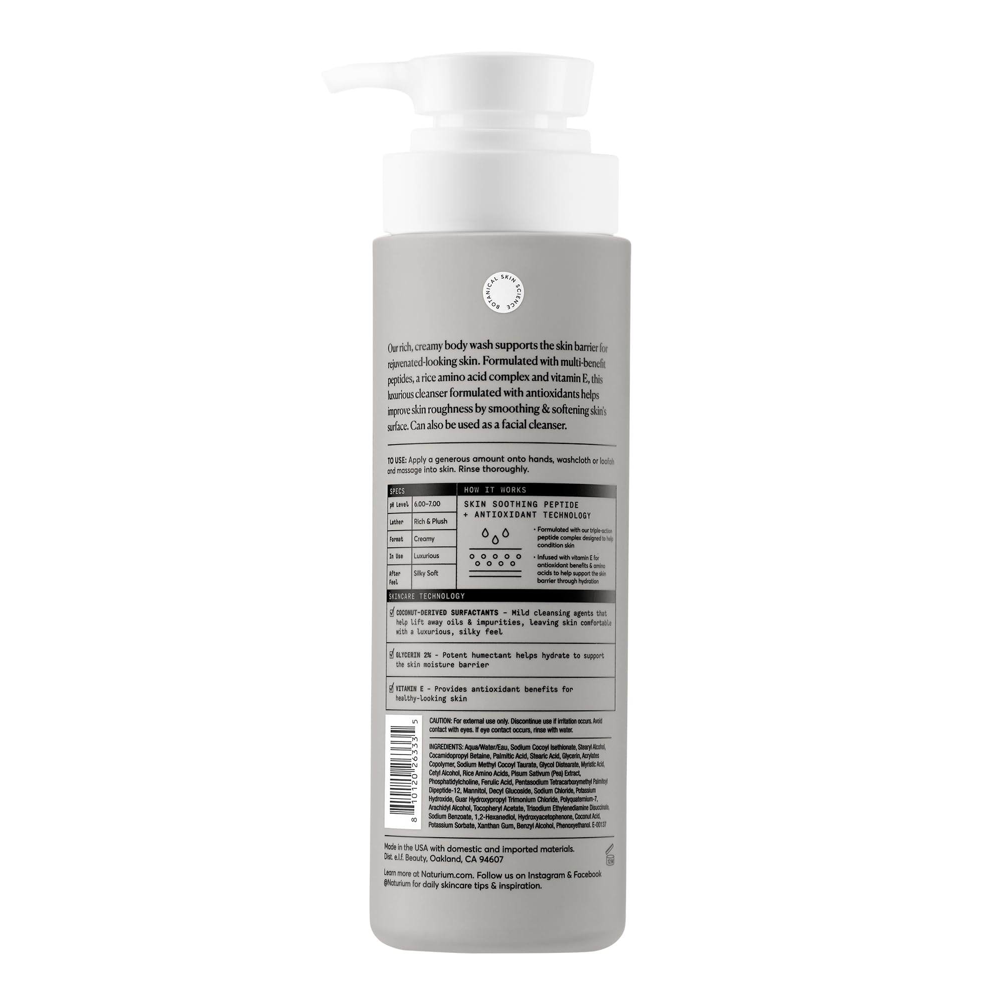 Naturium The Smoother Glycolic Acid Body Wash, 16.9 fl oz