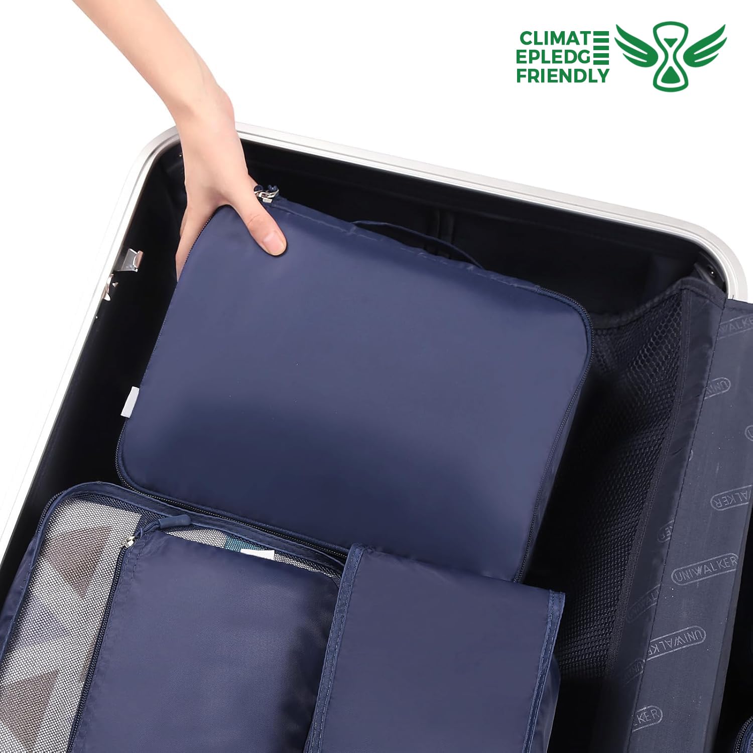 BAGAIL 8 Set Packing Cubes Luggage Packing Organizers for Travel Accessories-Cream