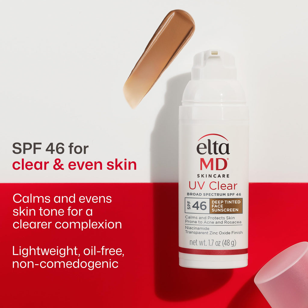 EltaMD UV Clear Face Sunscreen with Zinc Oxide, Oil-Free, SPF 46 and SPF 50