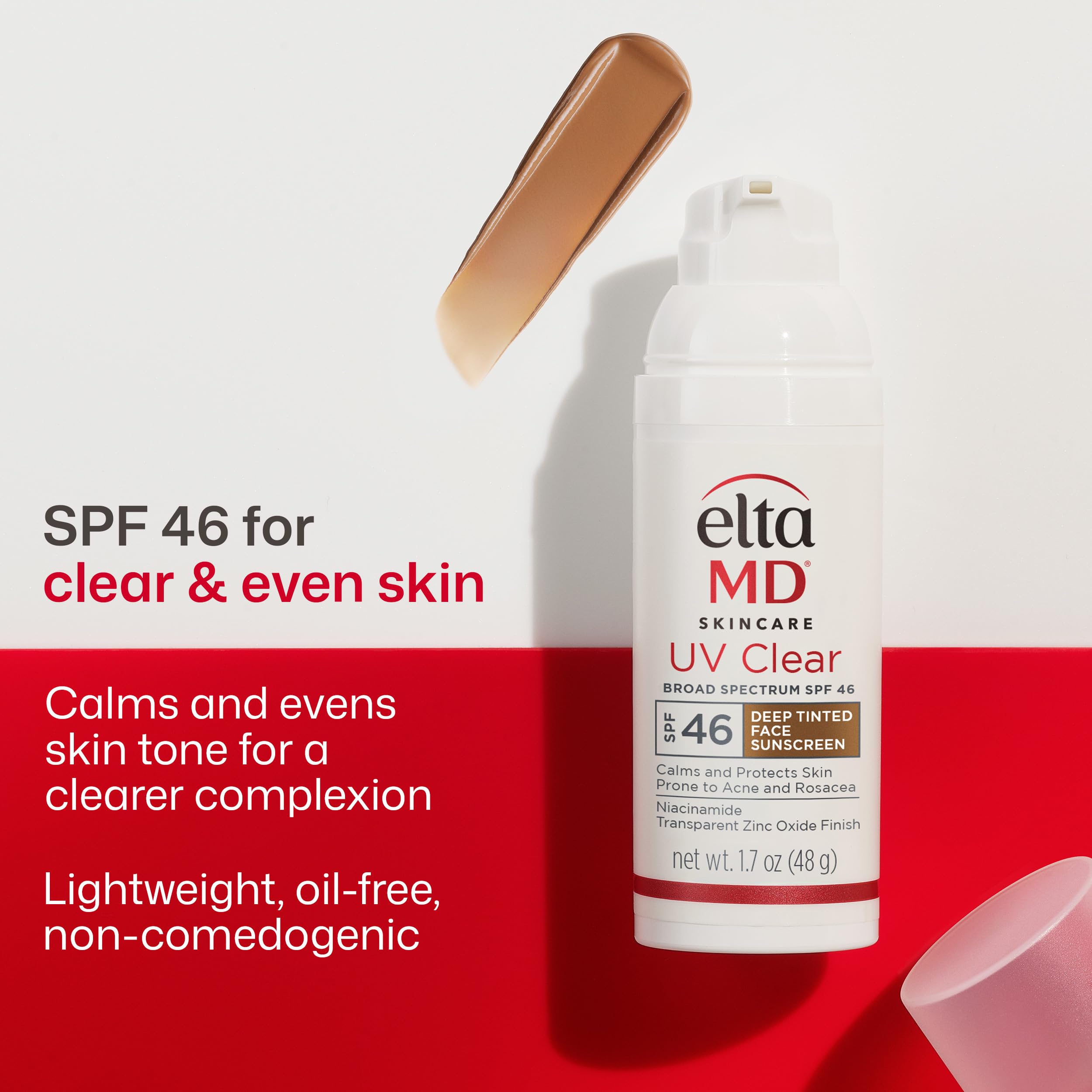 EltaMD UV Clear Face Sunscreen with Zinc Oxide, Oil-Free, SPF 46 and SPF 50