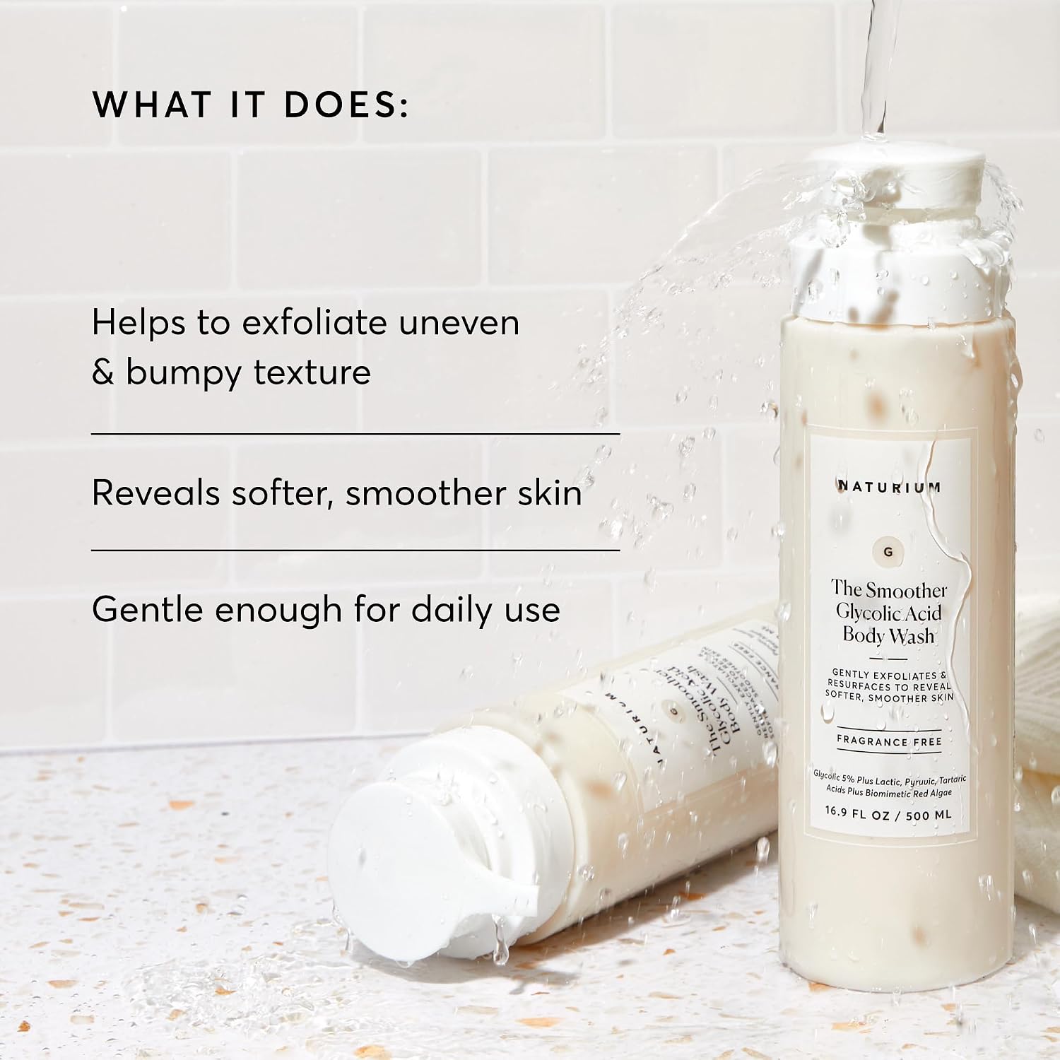 Naturium The Smoother Glycolic Acid Body Wash, 16.9 fl oz