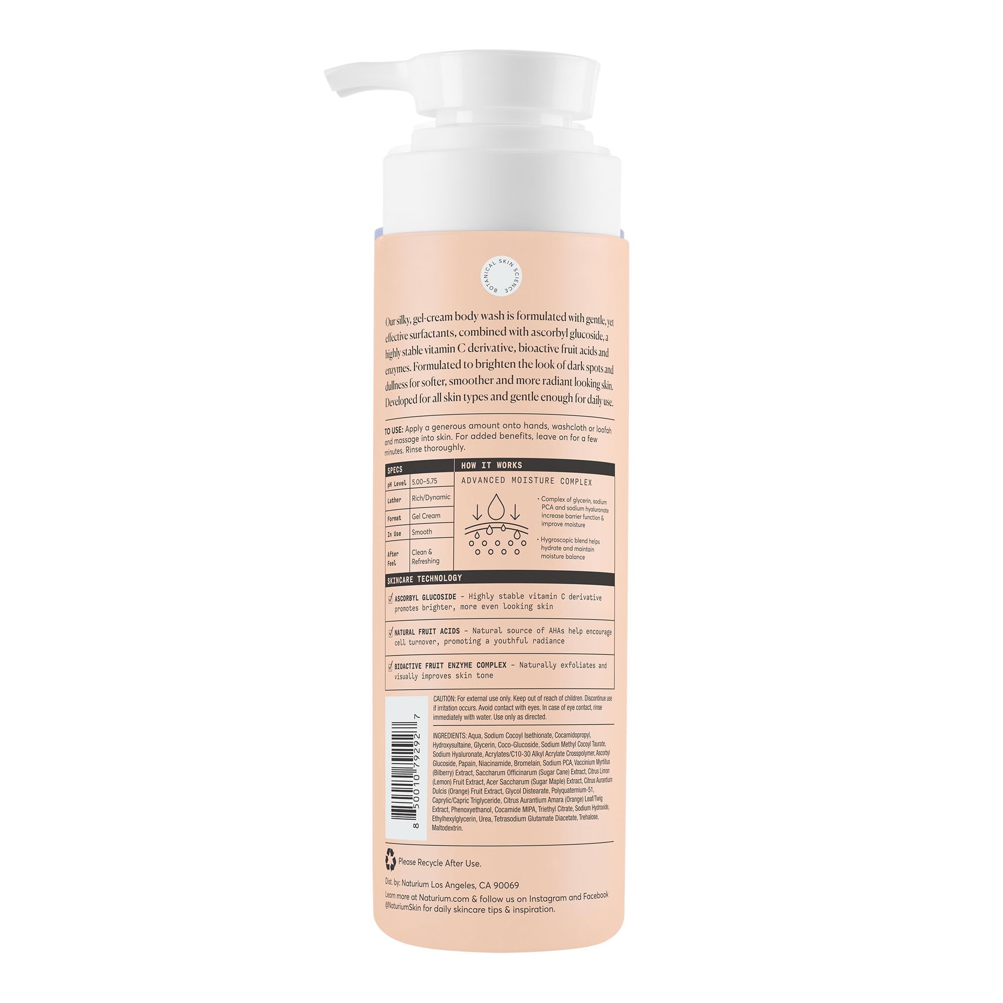 Naturium The Smoother Glycolic Acid Body Wash, 16.9 fl oz