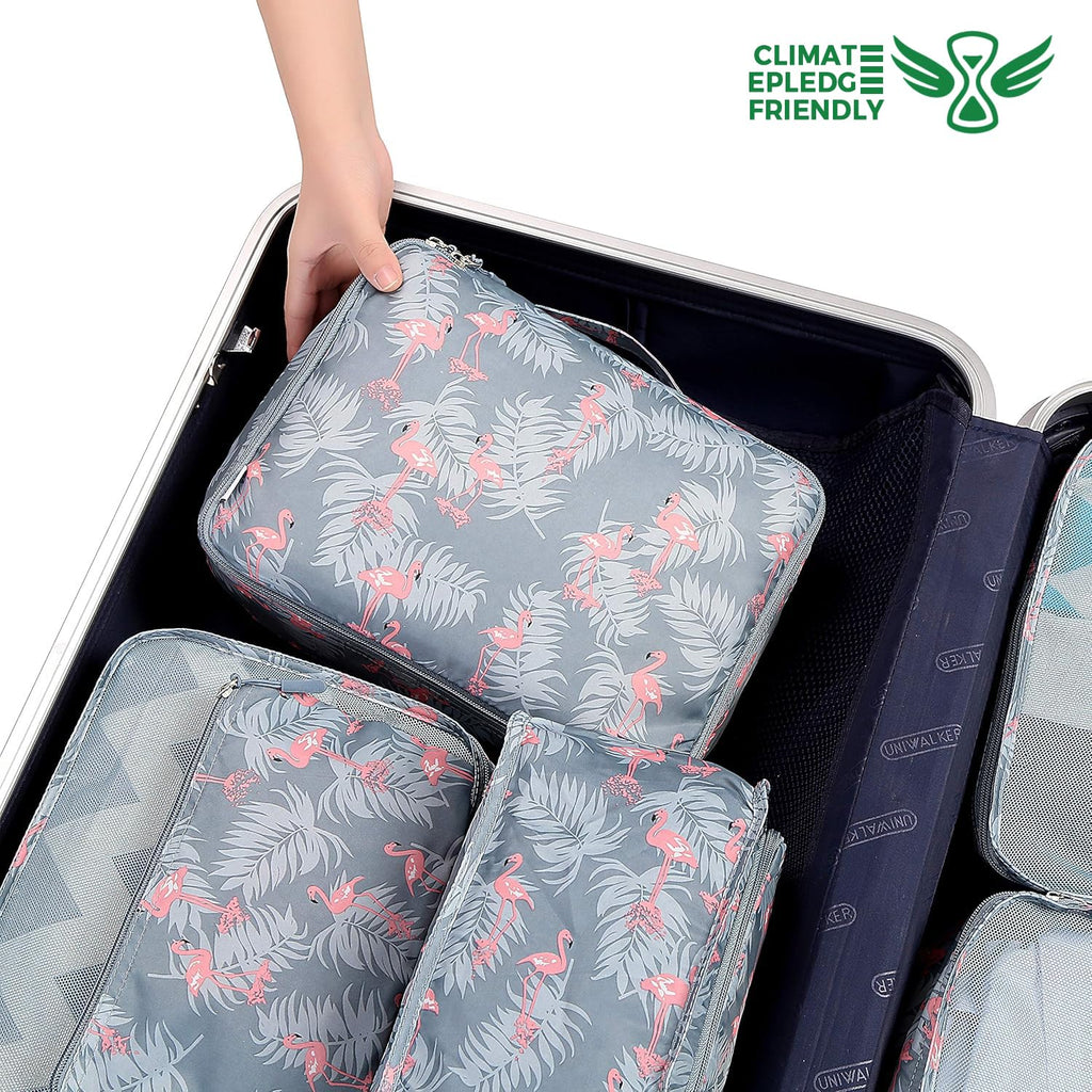 BAGAIL 8 Set Packing Cubes Luggage Packing Organizers for Travel Accessories-Cream